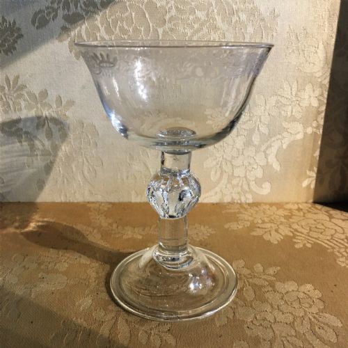 A Fine Champagne Bowl with a Band of Baroque Engraving C1740