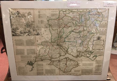 Antique Map of Hampshire - Thomas Kitchen C1760