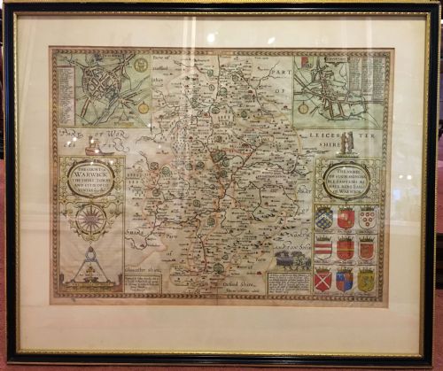 Antique Map of Warwickshire by John Speed 1610