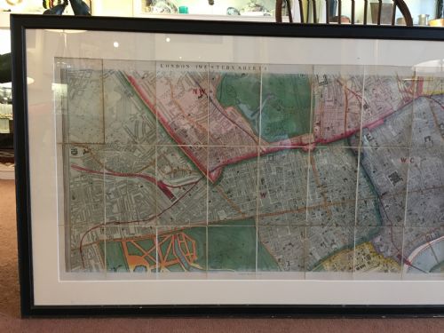 fig 1. Antique Map of London, Original Map, Original Hand Colour 1860
