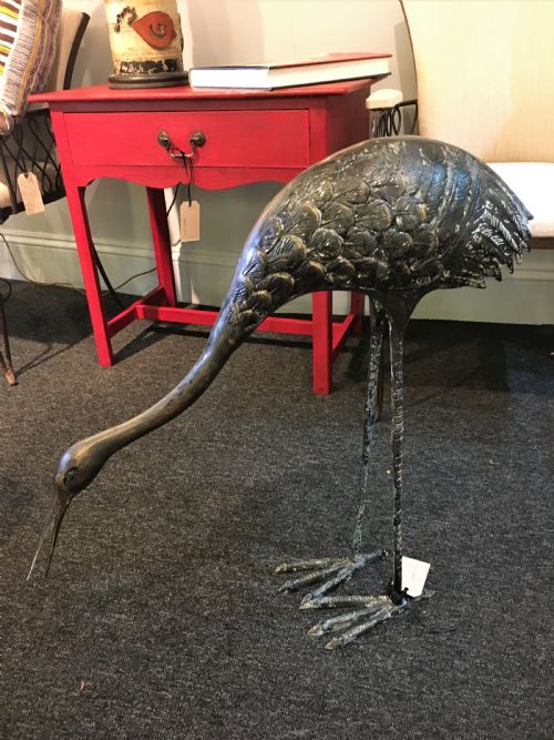 japanese bronze crane c1920 - CATEGORY: ANTIQUE METAL - DATED 1920