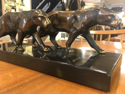 PAIR OF ART DECO COUGARS C1930 - ADDITIONAL PHOTO 2
