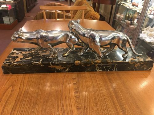PAIR OF FRENCH ART DECO PANTHERS - ADDITIONAL PHOTO 2