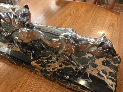 PAIR OF FRENCH ART DECO PANTHERS - ADDITIONAL PHOTO 3