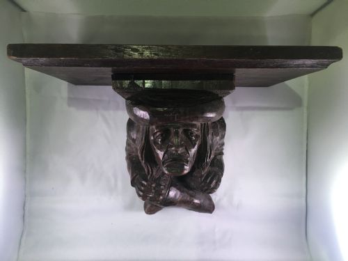corbel wall shelf signed c1830 - CATEGORY: ANTIQUE MISCELLANEOUS - DATED 19TH CENTURY