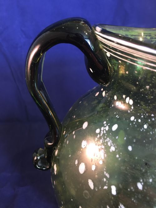 NAILSEA JUG WITH WHITE FLECK RIM TRAILING C1800 - ADDITIONAL PHOTO 2