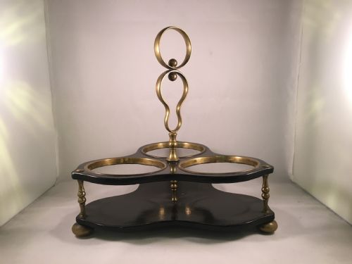 SET OF THREE BRISTOL BLUE CLUB SHAPE DECANTERS WITH GILT LABELS C1810 - ADDITIONAL PHOTO 2