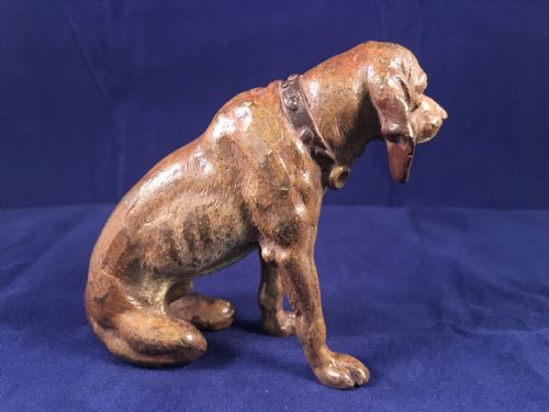 FRANZ BERGMAN BRONZE HOUND COLD PAINTED C191020 - ADDITIONAL PHOTO 1