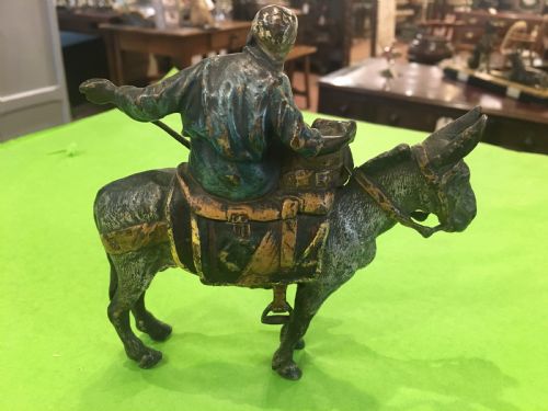FRANZ XAVER BERGMAN ORIGINAL AUSTRIAN COLD PAINTED BRONZE SIGNED WITH 'B' MARKED 'GESCHUTET' FOR COPYRIGHT C1900 - ADDITIONAL PHOTO 1