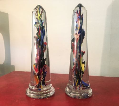 pair of french paperweights c19th - CATEGORY: ANTIQUE MISCELLANEOUS - DATED 19TH CENTURY