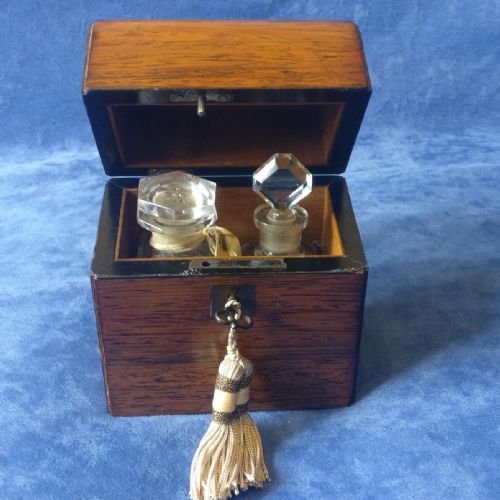 french rosewood perfume bottle box c19th - CATEGORY: ANTIQUE BOXES - DATED 19TH CENTURY