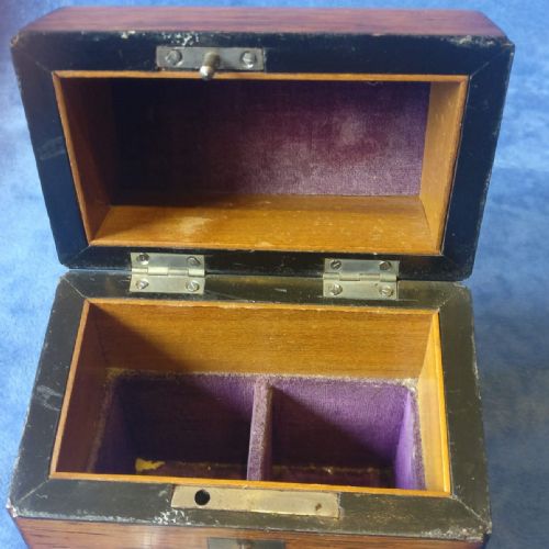 FRENCH ROSEWOOD PERFUME BOTTLE BOX C19TH - ADDITIONAL PHOTO 2