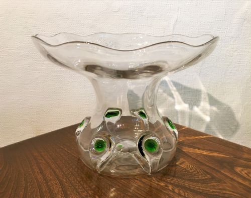 a fine wavy rim bowl by stuart cairngorm range c1910 - CATEGORY: ANTIQUE GLASS - DATED 1910