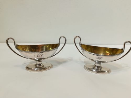 GEORGIAN OLD SHEFFIELD PLATE SALTS C1785 - ADDITIONAL PHOTO 5