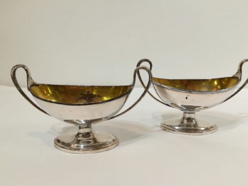 GEORGIAN OLD SHEFFIELD PLATE SALTS C1785 - ADDITIONAL PHOTO 7