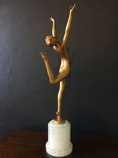 JOSEPH LORENZL 18921950 AUSTRIAN ART DECO NUDE FEMALE DANCER - ADDITIONAL PHOTO 2