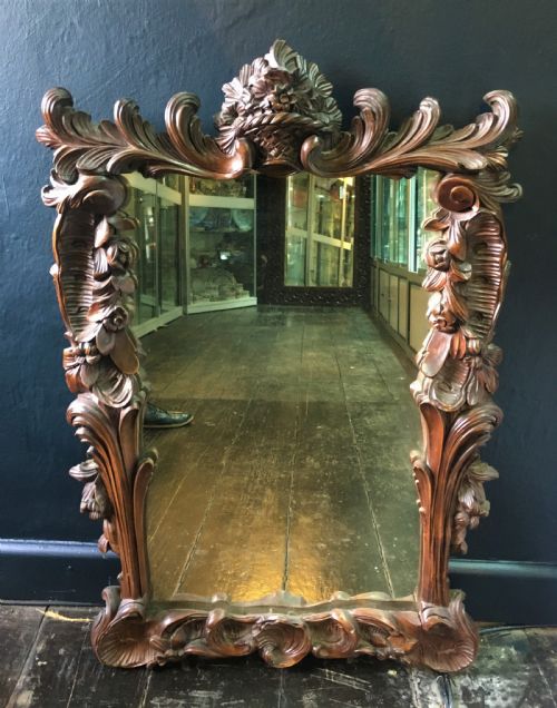 french carved mirror c1900 - CATEGORY: ANTIQUE MIRRORS - DATED 1900