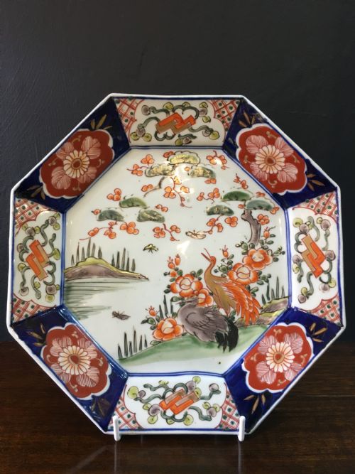 meiji period imari octagonal charger c19th - CATEGORY: ANTIQUE CERAMICS - DATED 19TH CENTURY
