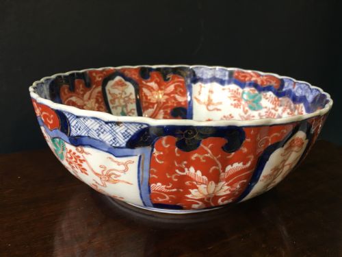 MEIJI PERIOD IMARI FLUTED BOWL C19TH - ADDITIONAL PHOTO 1