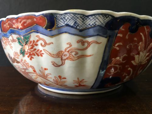 MEIJI PERIOD IMARI FLUTED BOWL C19TH - ADDITIONAL PHOTO 3