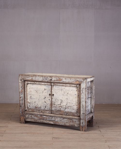 shanxi cabinet 2 doors white - CATEGORY: ANTIQUE CABINETS - DATED 1920