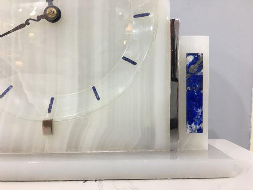 ART DECO STYLISH 8 DAY MARBLE BRACKET CLOCK C1920 - ADDITIONAL PHOTO 2