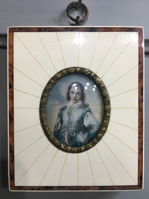 miniature portrait of an c18th gentleman early c20th - CATEGORY: ANTIQUE ART - DATED 1930