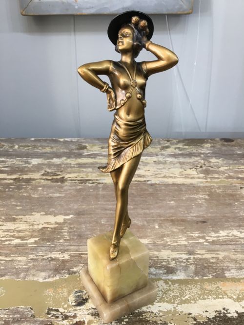 josef lorenzl original casting of a spanish dancer c1930 art deco - CATEGORY: ANTIQUE METAL - DATED 1930