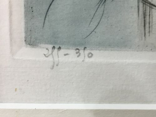 JEAN HARDY PATIENCE ART DECO ORIGINAL PENCIL SIGNED ETCHING C1925 - ADDITIONAL PHOTO 5