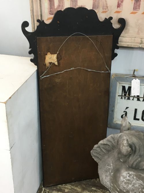 WALL MIRROR EMBOSSED CHINOISERIE BEVELLED GLASS C1920 - ADDITIONAL PHOTO 8