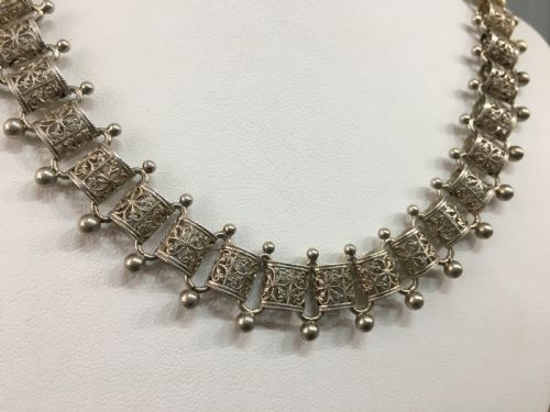 VICTORIAN STERLING SILVER COLLAR NECKLACE - ADDITIONAL PHOTO 1