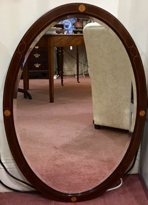 edwardian mirror with mahogany frame c 1910 - CATEGORY: ANTIQUE MIRRORS - DATED EDWARDIAN