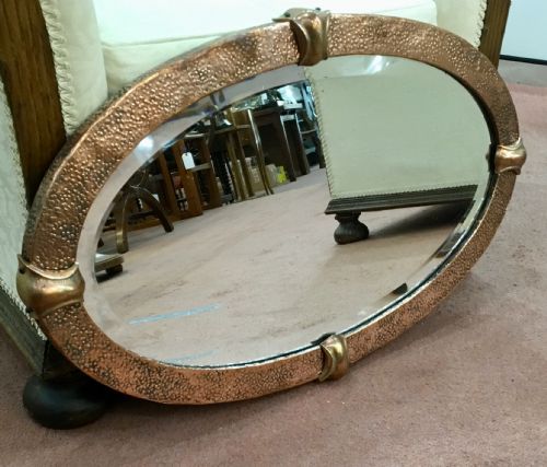 ARTS CRAFTS COPPER MIRROR C 1900 10 - ADDITIONAL PHOTO 1