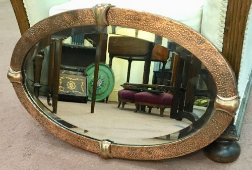 ARTS CRAFTS COPPER MIRROR C 1900 10 - ADDITIONAL PHOTO 2