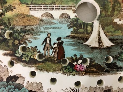 WEDGWOOD CREAMWARE DRAINER DISH COUNTRY HOUSE SCENE C182030 - ADDITIONAL PHOTO 2