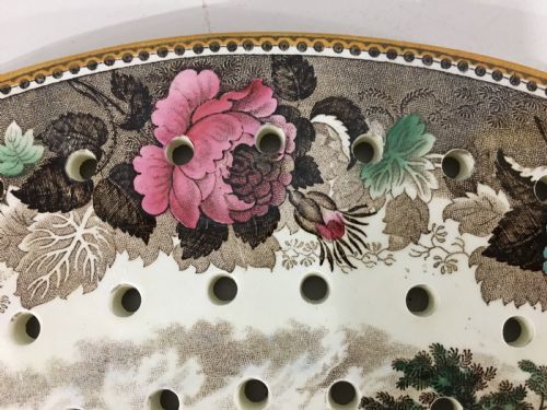 WEDGWOOD CREAMWARE DRAINER DISH COUNTRY HOUSE SCENE C182030 - ADDITIONAL PHOTO 3
