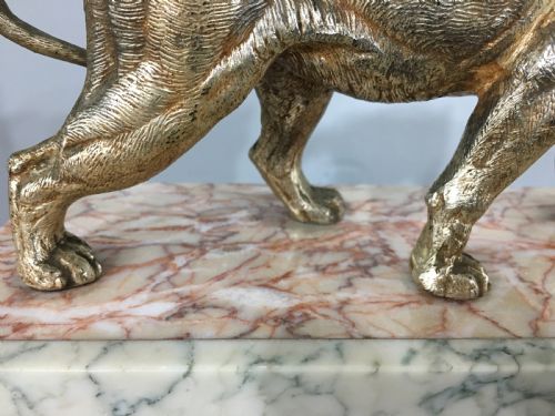 ORIGINAL FRENCH ART DECO CLOCK WITH LIONESS C192030 - ADDITIONAL PHOTO 4