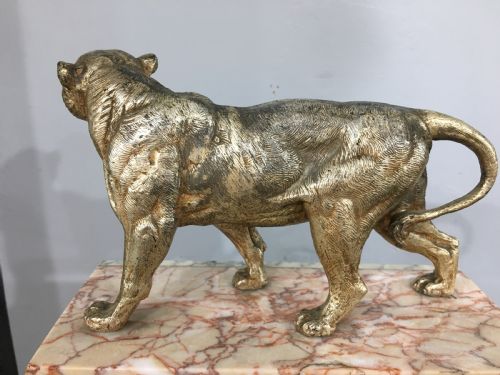 ORIGINAL FRENCH ART DECO CLOCK WITH LIONESS C192030 - ADDITIONAL PHOTO 7