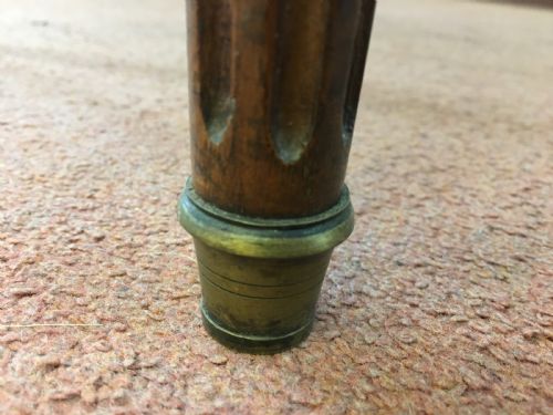 FRENCH BOUILLOTTE TABLE WITH MARBLE TOP BRASS GALLERY TAPERING LEGS WBRASS COLLARS C1910 - ADDITIONAL PHOTO 6