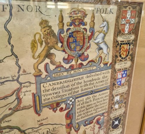 1610 MAP OF CAMBRIDGE BY JOHN SPEED - ADDITIONAL PHOTO 8