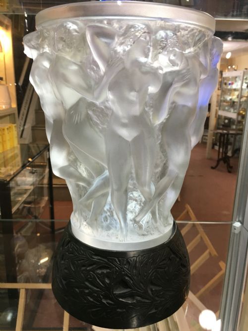 RENE LALIQUE BACCHANTES VASE IN CLEAR GLASS C1930 - ADDITIONAL PHOTO 1