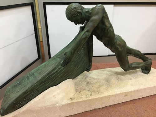 MAX LE VERRIER ORIGINAL FRENCH ART DECO SCULPTURE C192030 - ADDITIONAL PHOTO 7