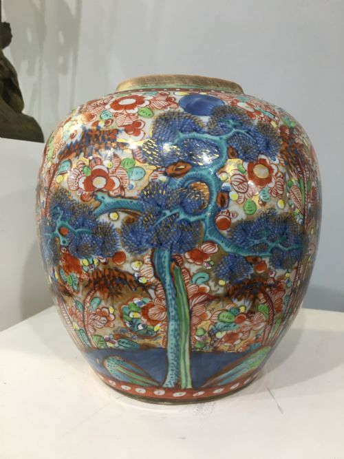 kangxi period 16621722 clobbered ginger jar c1718th - CATEGORY: ANTIQUE CERAMICS - DATED 18TH CENTURY