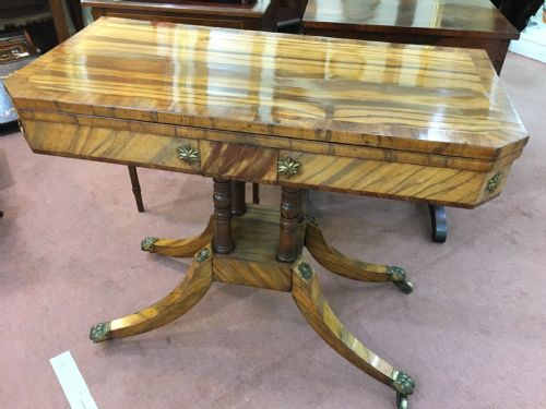 REGENCY PERIOD BROOMWOOD TURNOVER CARD TABLE - ADDITIONAL PHOTO 5