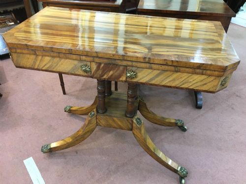 REGENCY PERIOD BROOMWOOD TURNOVER CARD TABLE - ADDITIONAL PHOTO 6
