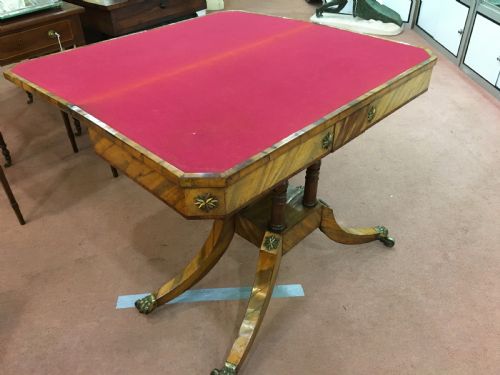 REGENCY PERIOD BROOMWOOD TURNOVER CARD TABLE - ADDITIONAL PHOTO 10