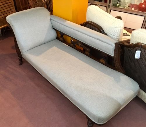 LATE VICTORIANEDWARDIAN CHAISE LONGUE WITH BOXWOOD INLAY C1900 10 - ADDITIONAL PHOTO 1