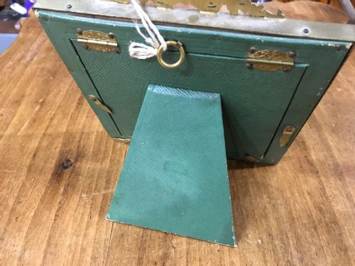 FRENCH PICTURE FRAME WITH SILK BACKGROUND GILDED BRONZE 19001920S - ADDITIONAL PHOTO 4