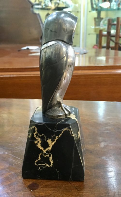 FRENCH ART DECO BRONZE OWL SIGNED 'L RIGOT' C1930 - ADDITIONAL PHOTO 3