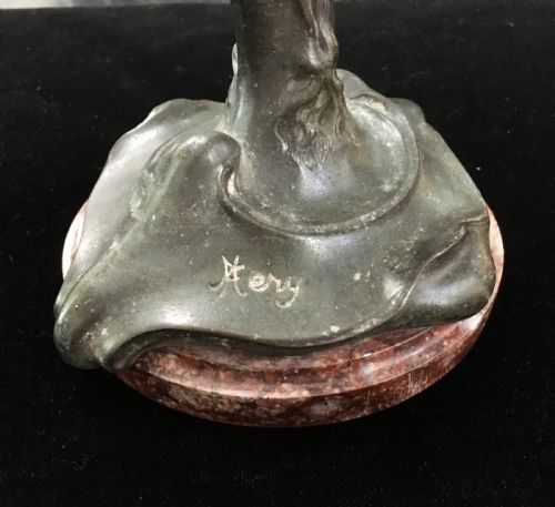LOETZ OIL LAMP WITH BASE BY A FERY C 1900 - ADDITIONAL PHOTO 4